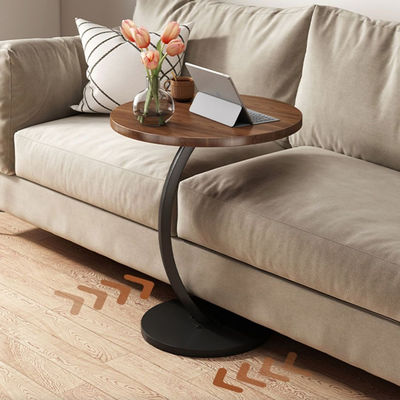 Modern MDF+Metal Side Table for Home Small Storage Rack for Living Room or Balcony Furniture for Spaces