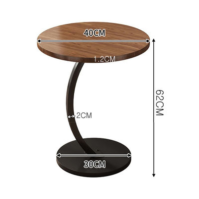 Modern MDF+Metal Side Table for Home Small Storage Rack for Living Room or Balcony Furniture for Spaces