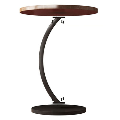Modern Design Side Table Small Double Decker End with Open Storage Rack Family Round Coffee Table