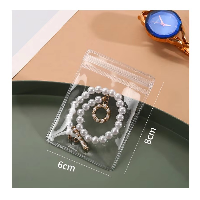 Transparent Jewelry Bag for Customized Small Size PVC Plastic Storage Boxes Packaging