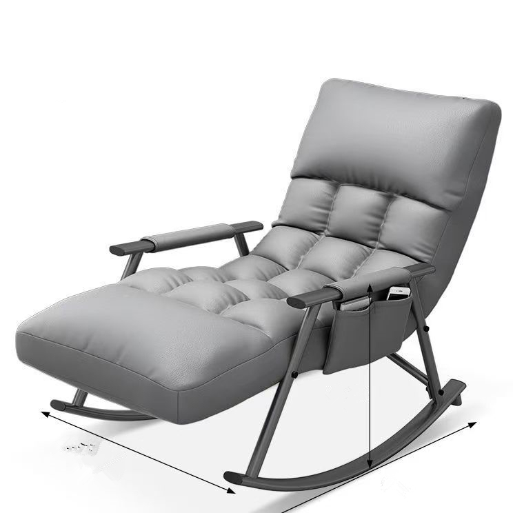 Large Fabric Modern Single Person Lazy Rocking Chair for Home Furniture in Light Luxury Design