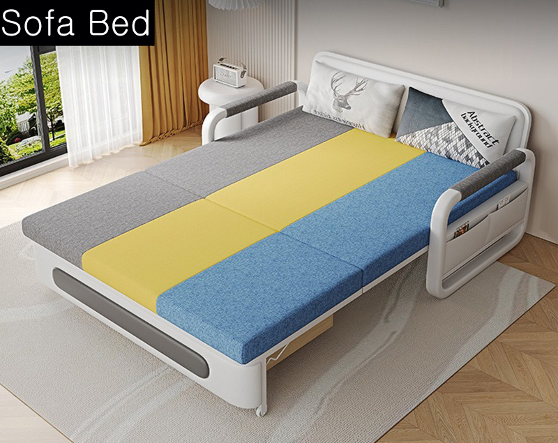 Chaise Lounge Sofa 5 Angle Adjustment Recliner Chair with Armrests Folding Floor Lounger Pillow for Living Room Office