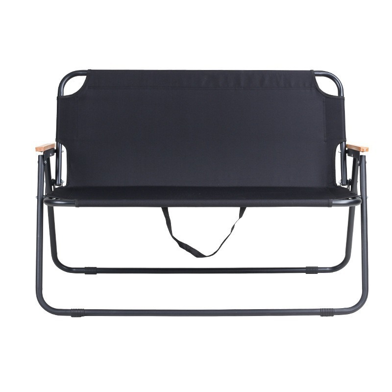 High-End Outdoor Folding Steel Pipe Chair Popular Double Persons Lounge for Couples Modern for Barbecue Warehouse Available