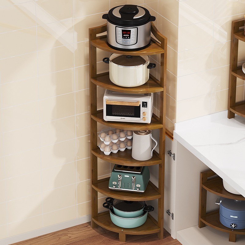 Kitchen Shelf Multifunctional Corner Storage Rack,Small Shelving in Bathroom Cabinet,Display