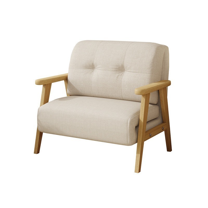 Large Size Chair Heavy Duty Sofa Bed Accent Lounge in Living Room Wooden Frame Sleeper Couch for Apartment