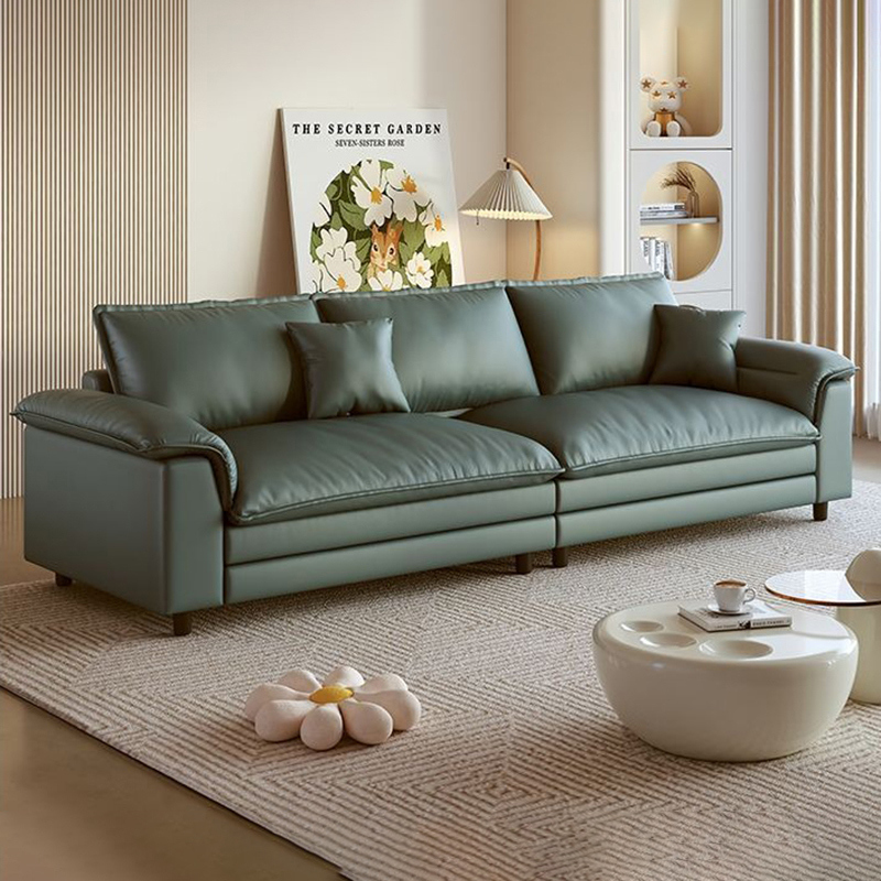 MIcrofiber Fabric Sofa Couch Set Sectional 5 Seaters with Footstool Oversize Lounge in Living Room Futon