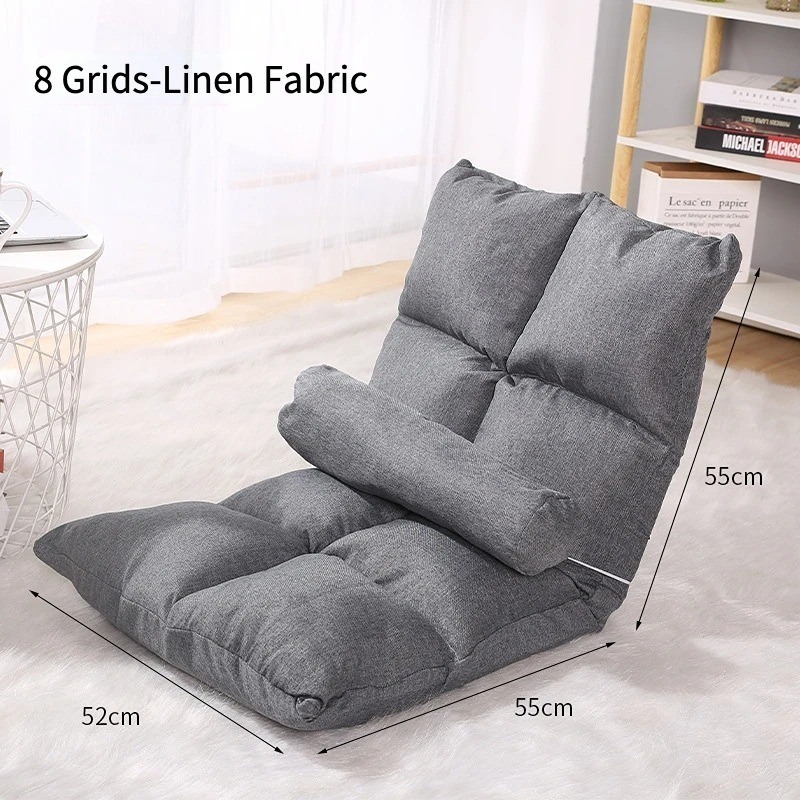Adjustable Modern Design Fabric Floor Chair for Gaming Comfortable Recliner Sofa in Living Room Bedroom FoldableLazy-Boy Style